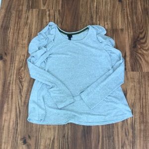 Art class; cold shoulder; ruffled long sleeves